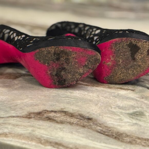 Betsey Johnson black lace stilettos - Picture 8 of 12